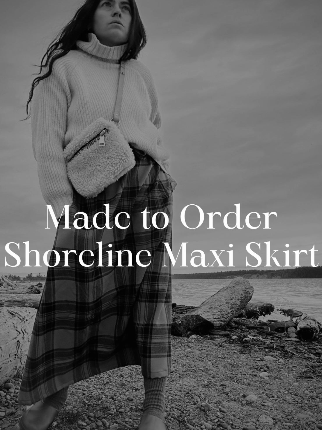 The Shoreline Maxi - Black Wool