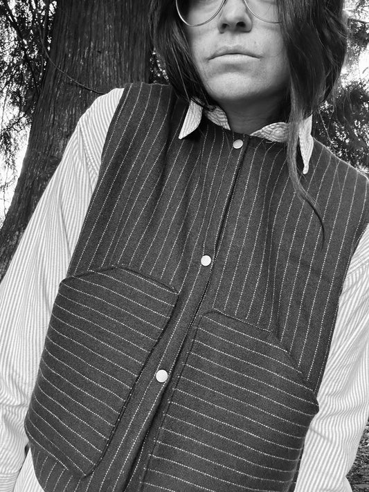 Forager Vest - Black Stripe