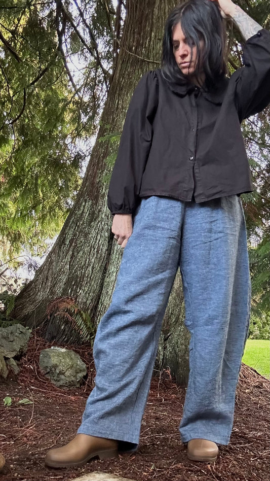 Linen Barrel Pant-XL regular