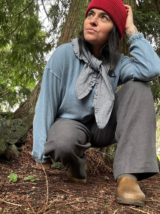 Linen Barrel Pant-S/M petite