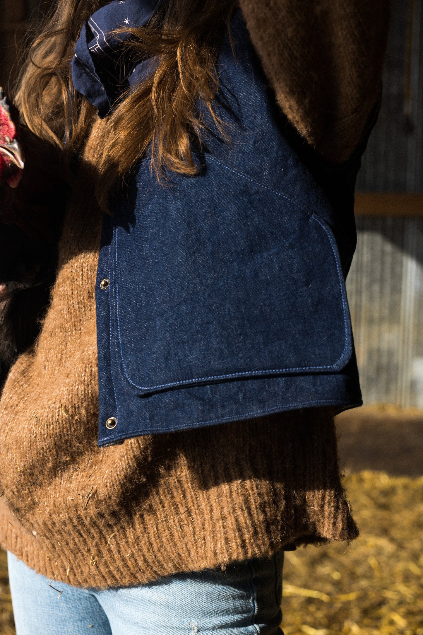 Blue Denim Forager Vest- Made to Order